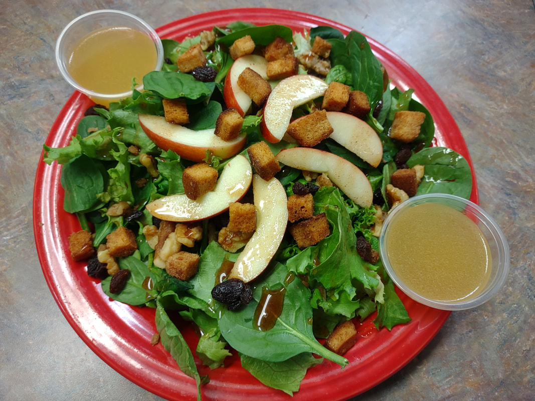 Apple Cinnamon Roll Salad at Fine Thyme Café