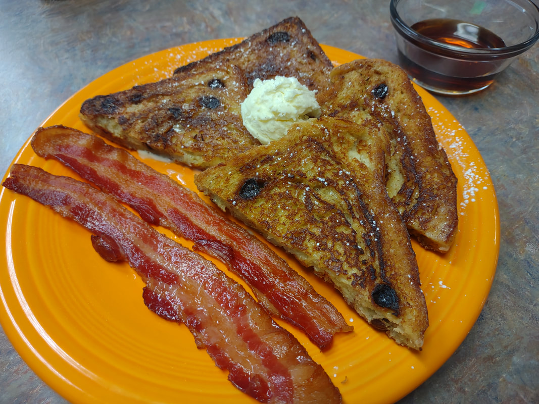 Cinnamon Swirl French Toast at Fine Thyme Café